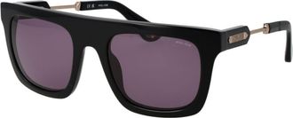 Police Black Cellulose Acetate Mens Sunglasses