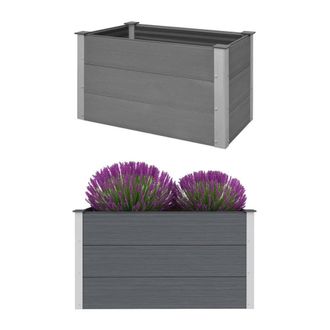 Berkfield Home Garden Raised Bed WPC 100x50x54 cm Grey | Size: 100 x 50 x 54 cm