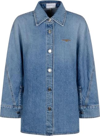 Givenchy Camicia Cocoon In Denim-Donna