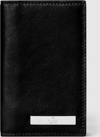 Gucci Card Case With Metal Tag, Black