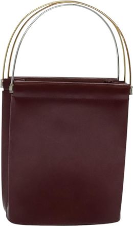 Cartier Trinity Burgundy Leather Handbag (Pre-Owned)