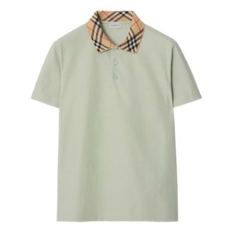 Burberry Polo Shirts, male, Green, Size: XL Polo Shirt