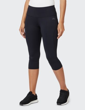 Venice Beach Trainingstights VENICE BEACH CAPRI TIGHTS NOMINA, Damen, Gr. XXL (46), N-Gr, schwarz, Jersey, Obermaterial: 91% Polyamid, 9% Elasthan, unifarben, Hose