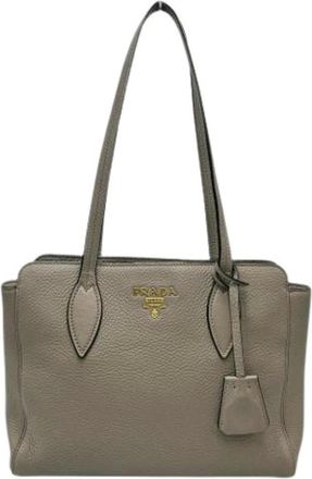 Prada Pre-owned Handbags, female, Gray, Size: ONE SIZE Pre-owned Vintage Tote