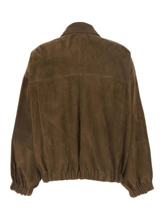 Brunello Cucinelli Womens Jacket Suede, Brown Coat