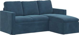 vidaXL Sof&aacute; Azul 178 X 134 X 80 Cm Terciopelo Vidaxl