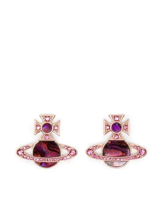 Vivienne Westwood Rina earrings - women - Brass - One Size - Pink