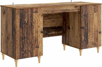 vidaXL Escritorio Madera Envejecida 142,5 X 50 X 75 Cm Vidaxl