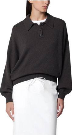 Lisa Yang Etta Sweater - Dames - Polos - Zwart - XS - Kasjmier - Tops