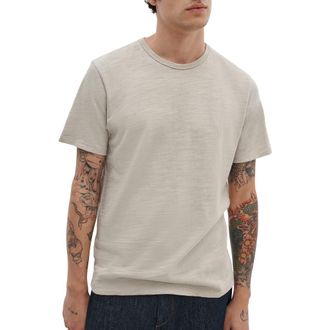 Rag & Bone Classic Flame Slub Cotton T-Shirt in Taupe at Nordstrom, Size Xx-Large