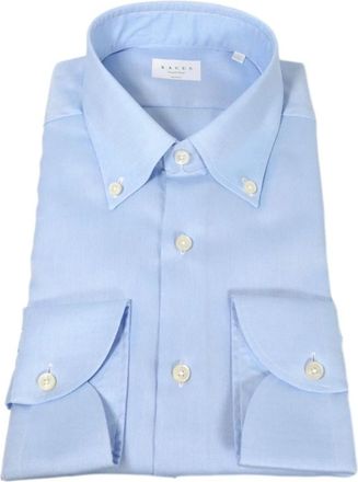 Xacus Button Down Oxford Reis Shirt - Heren - Zakelijke Overhemden - Blauw - 6XL - Katoen - Overhemden