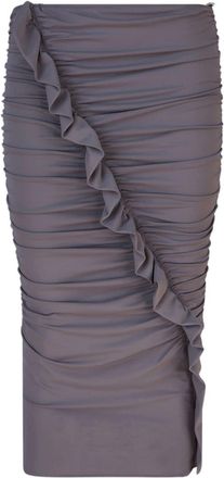 The Attico ruffled skirt - women - Fabric - 42 - Purple