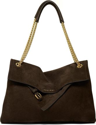 Orciani Venus Nabucco Midi - Dames - Schoudertassen - Bruin - ONE Size - Leer - Tassen