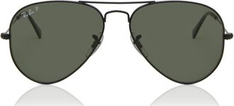 Ray-Ban RB3025 Aviator Polarized 002/58 Mens Sunglasses Black Size 55