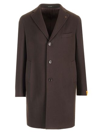 Tagliatore Wool And Cashmere Coat Coats Marrone-Uomo