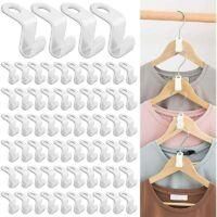 OEM Juego De 100 Ganchos Colgantes Que Ahorran Espacio, Mini Perchas Tipo Cascada, Organizador De Armario, Ideal Para Ahorrar Espacio En Tu Armario (blanc