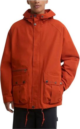 Barbour Re-Engineered Aikwood Waterproof Jacket - Heren - Regenjassen - Oranje - L - Katoen - Jassen