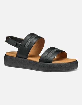 Geox Womens D Camalei Womens Sandals - Black - Size: 7.5