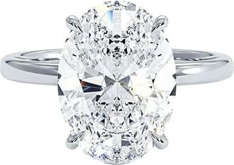 Tilla 14K white gold diamond solitaire ring - women - 14kt White Gold/Lab Grown Diamond - 4 - Silver