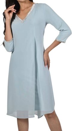 Frank Lyman Design Knee-Length Shift Dress In Aquamist