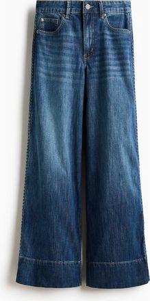H&M Wide High Jeans in Denim Blue at Nordstrom, Size 12