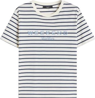 Max Mara Wkdbora T-shirt - Dames - T-shirts - Veelkleurig - XS - Katoen - Tops