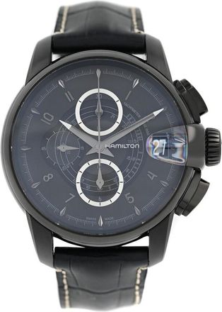 Hamilton Pre-owned Hamilton Railroad Chronograph Automatic Black Dial Mens Watch H406860