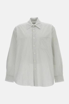 Our Legacy Striped White Cotton-Blend Overshirt