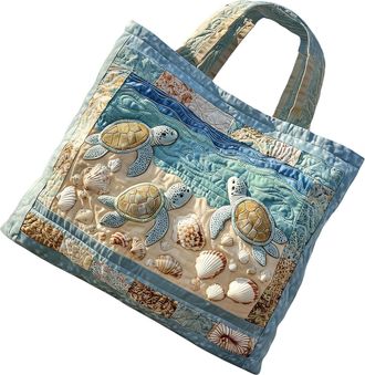 Generic Shoulder Bag, Oxford Cloth Quilting, Handbag with 3D Quilting, Small Shoulder Bag with Turtle Design, Fashion Bags, Friends Adults Men for Work Travel