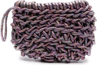 Alienina Vero interwoven clutch - women - Cotton/Lurex/Cotton - One Size - Purple