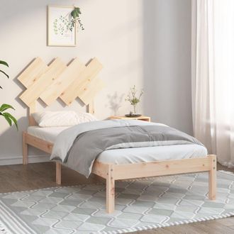 vidaXL Estructura De Cama Individual De Madera Maciza 90x190 Cm Vidaxl