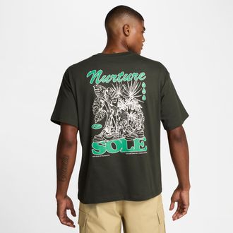 Nike Mens Nike Sportswear Max90 T-Shirt in Green | HJ0597-355