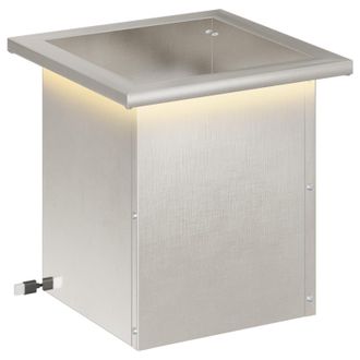 vidaXL Jardinera Para Jard&iacute;n Con Luces Led Plateado 30 X 30 X 30 Cm Vidaxl