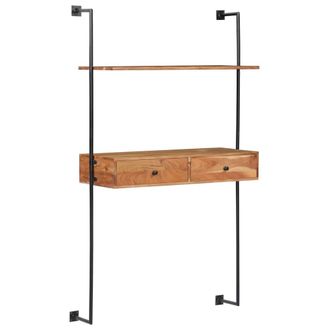 vidaXL Escritorio De Pared De Madera Maciza De Acacia 90x40x170 Cm Vidaxl