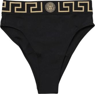 Versace High Waist Bikini Greek Key Band - Dames - Bikinis - Zwart - S - Badmode