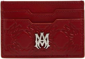 Amiri MA Quad Leather Card Case in Red Rose at Nordstrom