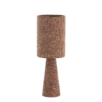 Light & Living Light & Living - L&aacute;mpara De Mesa - Micky - Rojo - Textil - &Oslash; 20cm