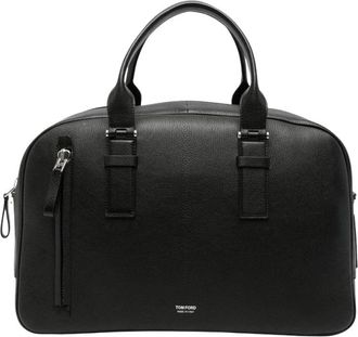 Tom Ford Bowling Bag - Heren - Weekendtassen - Zwart - ONE Size - Leer - Tassen