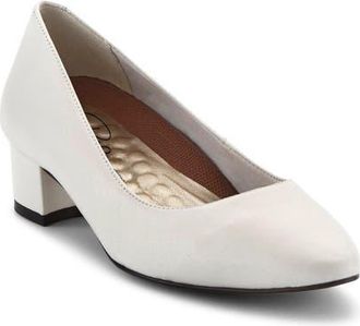 Ros Hommerson Heidi II Pump in White Leather at Nordstrom, Size 10.5