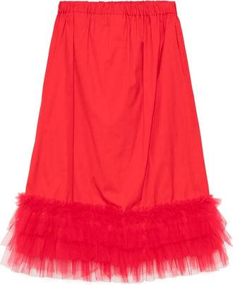 Comme Des Garçons Gonna in cotone - Rosso