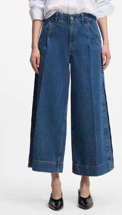 BOSS Ferange Culotte Denim Pants in Blue at Nordstrom, Size 2426