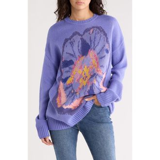 Desigual Floral Sweater in Purple at Nordstrom Rack, Size Medium
