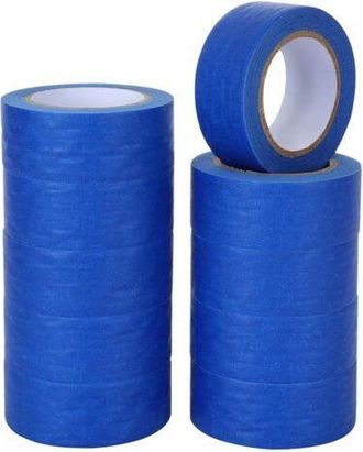 OEM 10 Rollos De Cinta De Enmascarar Azul Para Pintura, 24 Mm X 20 M, Cinta De Enmascarar Para Una Aplicaci&oacute;n Limpia De Pel&iacute;culas De Enmascaramiento