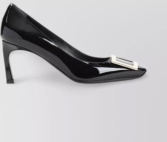 Roger Vivier trompette square buckle leather pumps