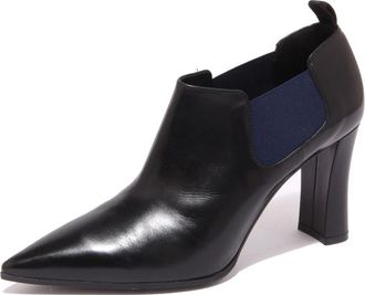 Roberto Festa Milano Blauwe leren enkellaars - Dames - Pumps - Zwart - 38 EU - Schoenen