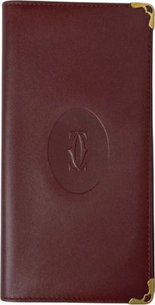 Cartier Bordeaux Leather Long Wallet (Bi-Fold) (Pre-Owned)