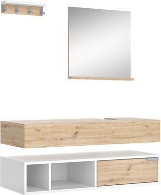 Vicco Conjunto de muebles de baño Henri, Blanco, 4 piezas