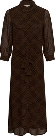 Part Two Cathie PW Jurk - Dames - Shirt Kleedjes - Bruin - L - Kleedjes