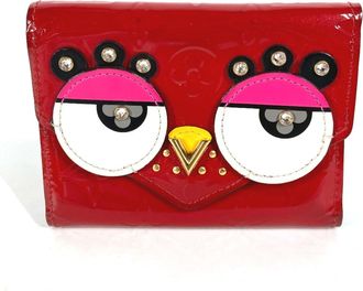 Louis Vuitton Monogram Vernis Red Color Monogram Vernis Wallet (Tri-Fold) (Pre-Owned)