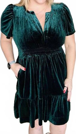 THML Clothing Beyond The Velvet Rope Dress In Emerald